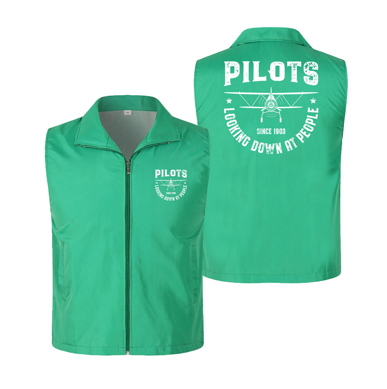 Pilots Looking Down at People Since 1903 Designed Thin Style Vests