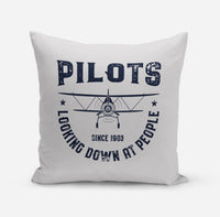 Thumbnail for Pilots Looking Down at People Since 1903 Designed Pillows