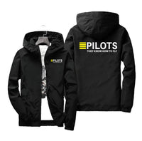 Thumbnail for Pilots They Know How To Fly Designed Windbreaker Jackets