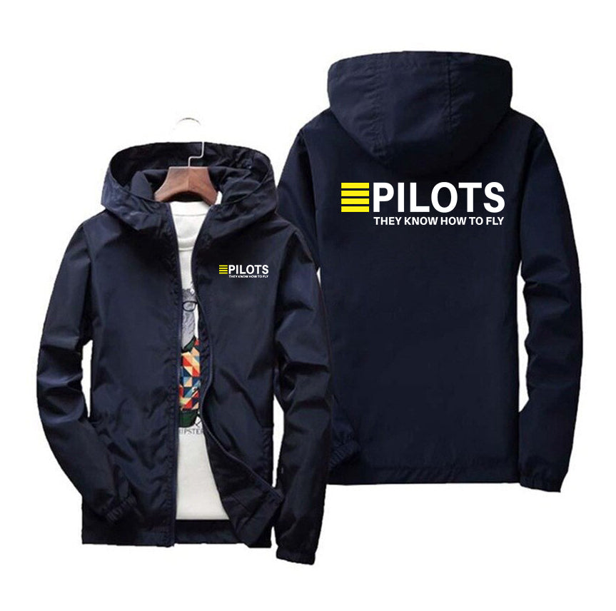 Pilots They Know How To Fly Designed Windbreaker Jackets