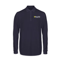 Thumbnail for Pilots They Know How To Fly Designed Long Sleeve Polo T-Shirts