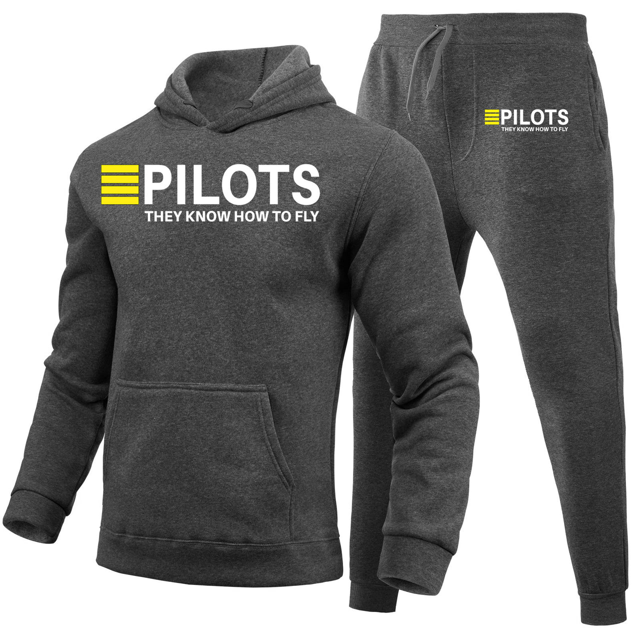 Pilots They Know How To Fly Designed Hoodies & Sweatpants Set