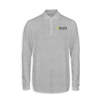 Thumbnail for Pilots They Know How To Fly Designed Long Sleeve Polo T-Shirts