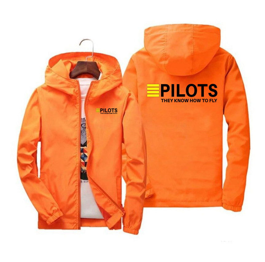 Pilots They Know How To Fly Designed Windbreaker Jackets