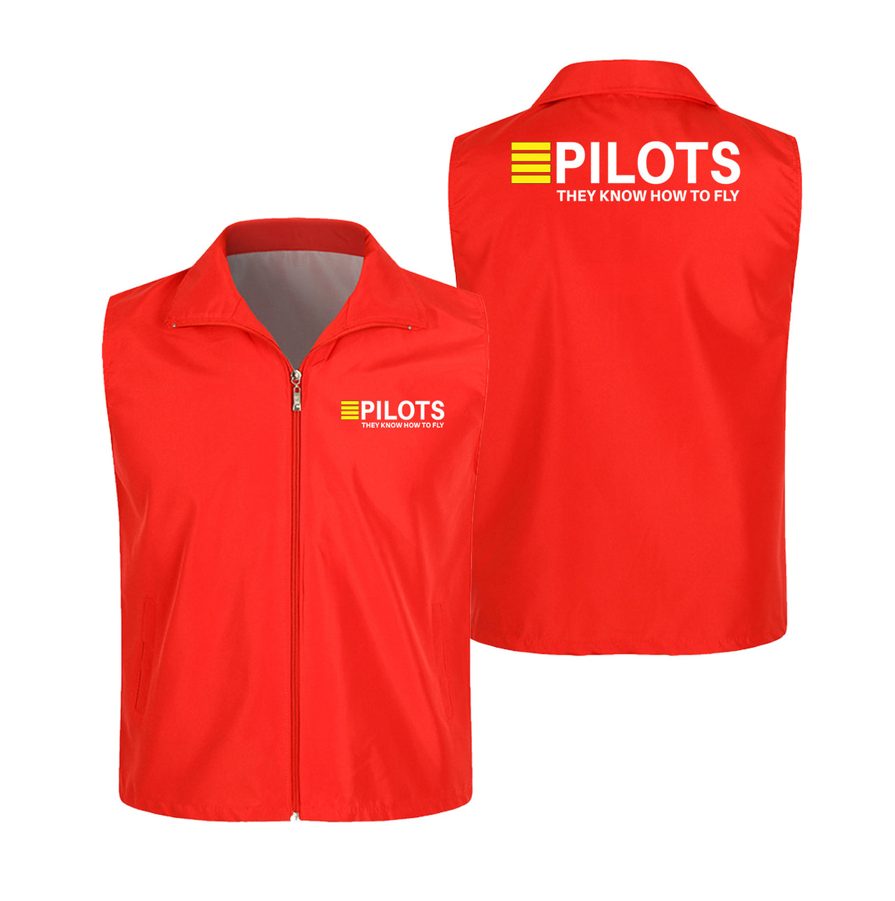 Pilots They Know How To Fly Designed Thin Style Vests