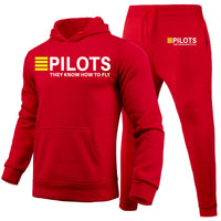 Thumbnail for Pilots They Know How To Fly Designed Hoodies & Sweatpants Set