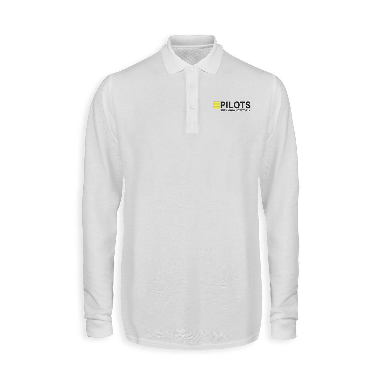 Pilots They Know How To Fly Designed Long Sleeve Polo T-Shirts