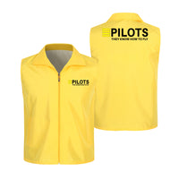 Thumbnail for Pilots They Know How To Fly Designed Thin Style Vests