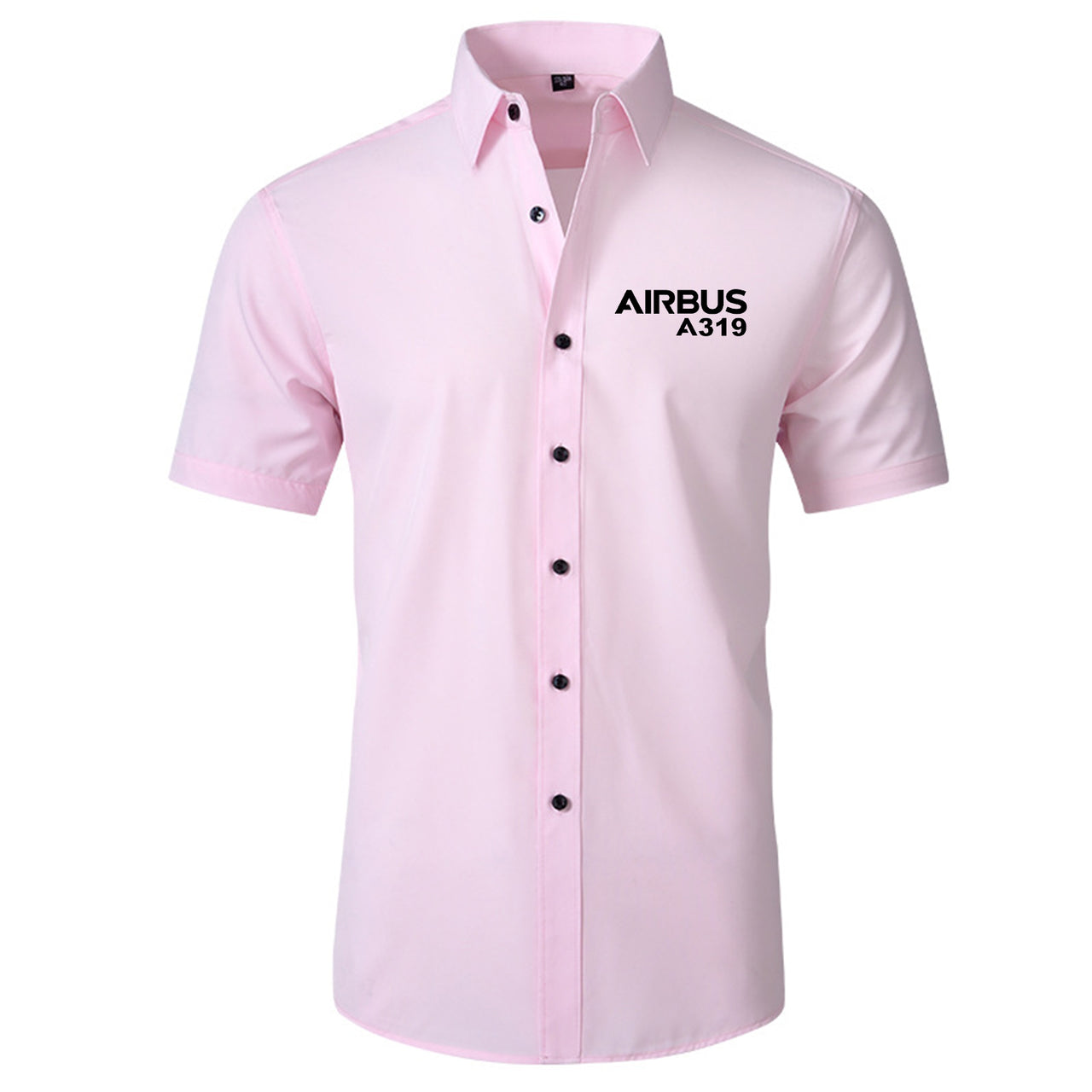 Airbus A319 & Text Designed Short Sleeve Shirts