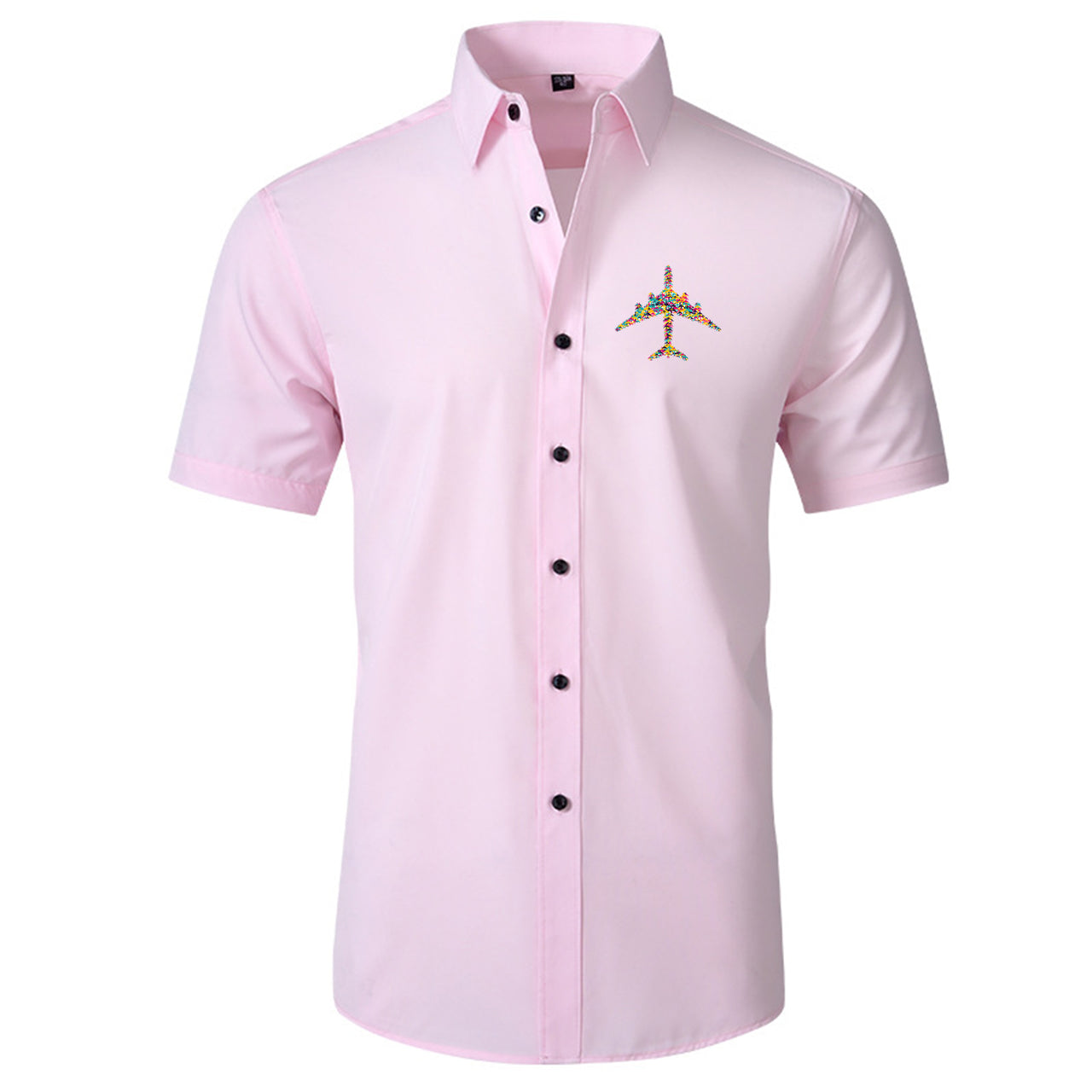 Colourful Airplane Designed Short Sleeve Shirts