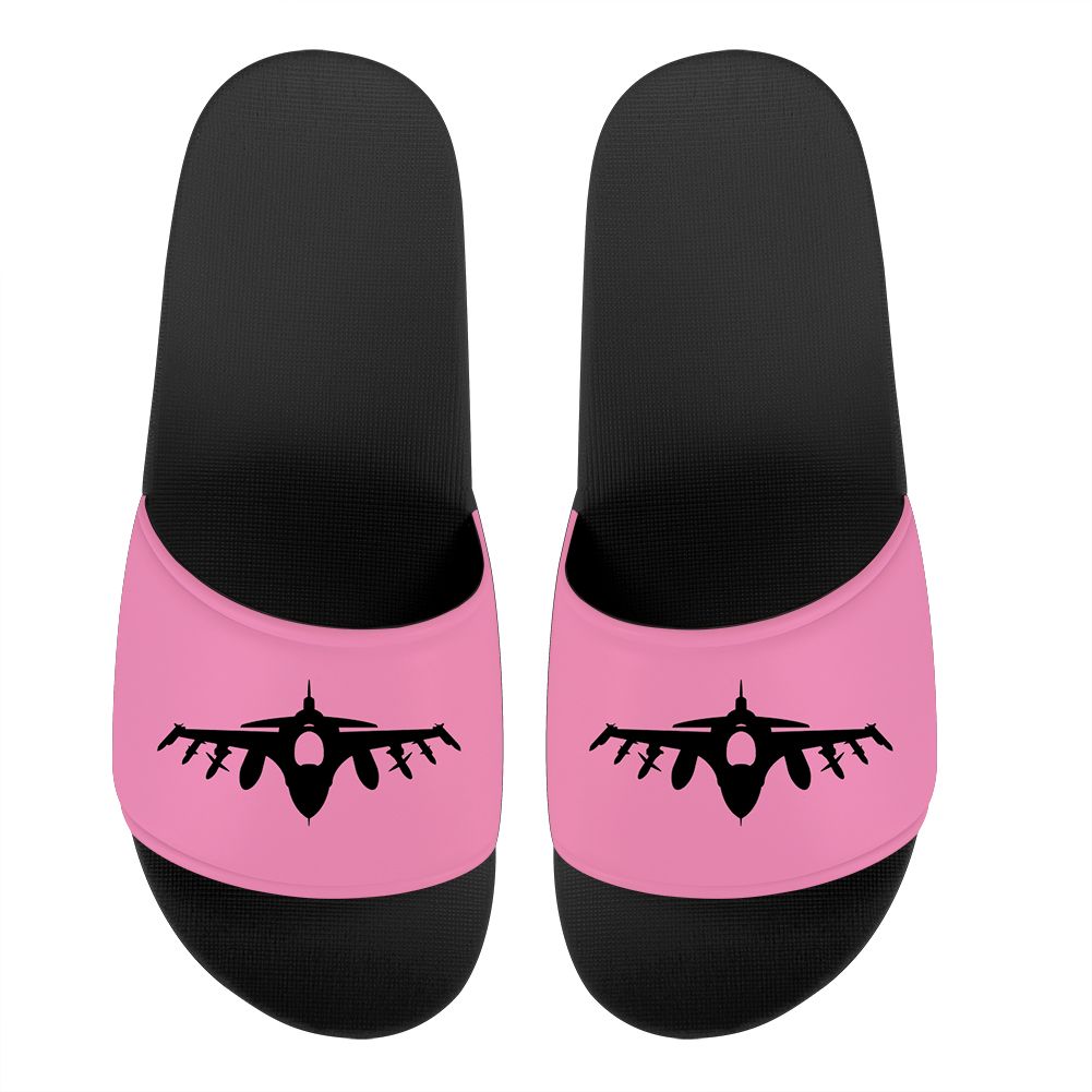 Fighting Falcon F16 Silhouette Designed Sport Slippers