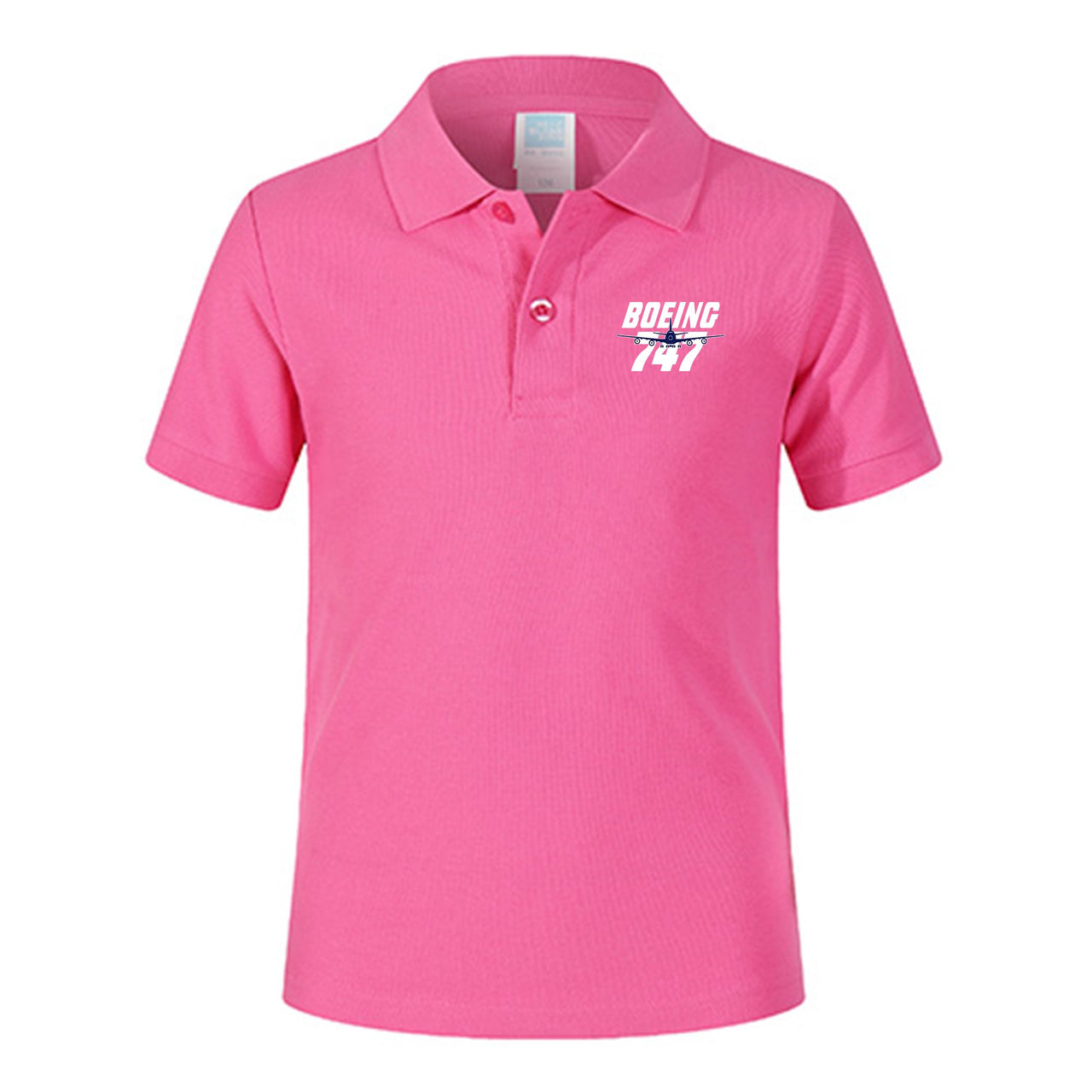 Amazing Boeing 747 Designed Children Polo T-Shirts