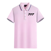 Thumbnail for 717 Flat Text Designed Stylish Polo T-Shirts