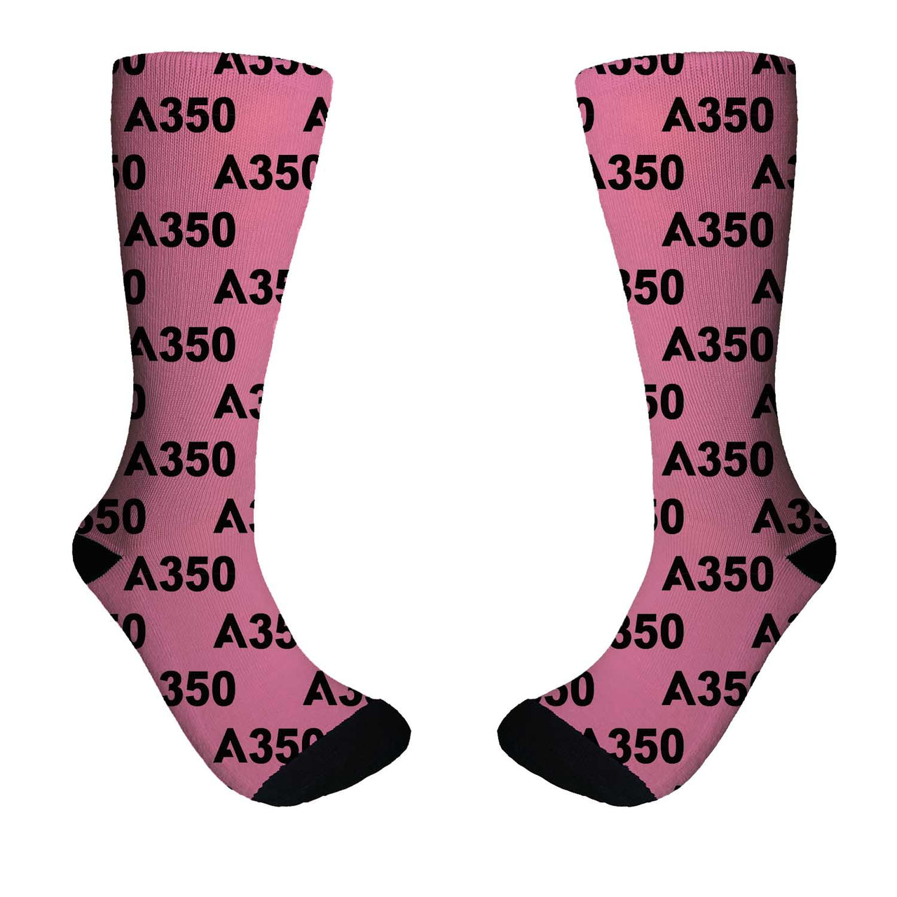 A350 Flat Text Designed Socks