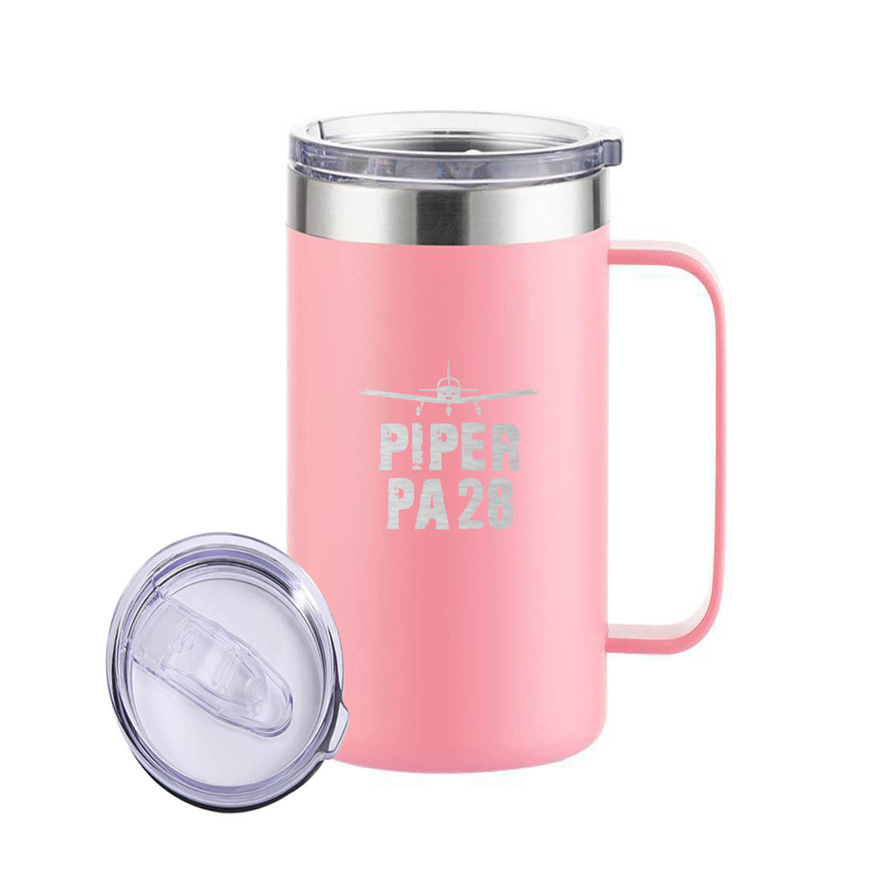 Piper PA28 & Plane Designed Stainless Steel Beer Mugs