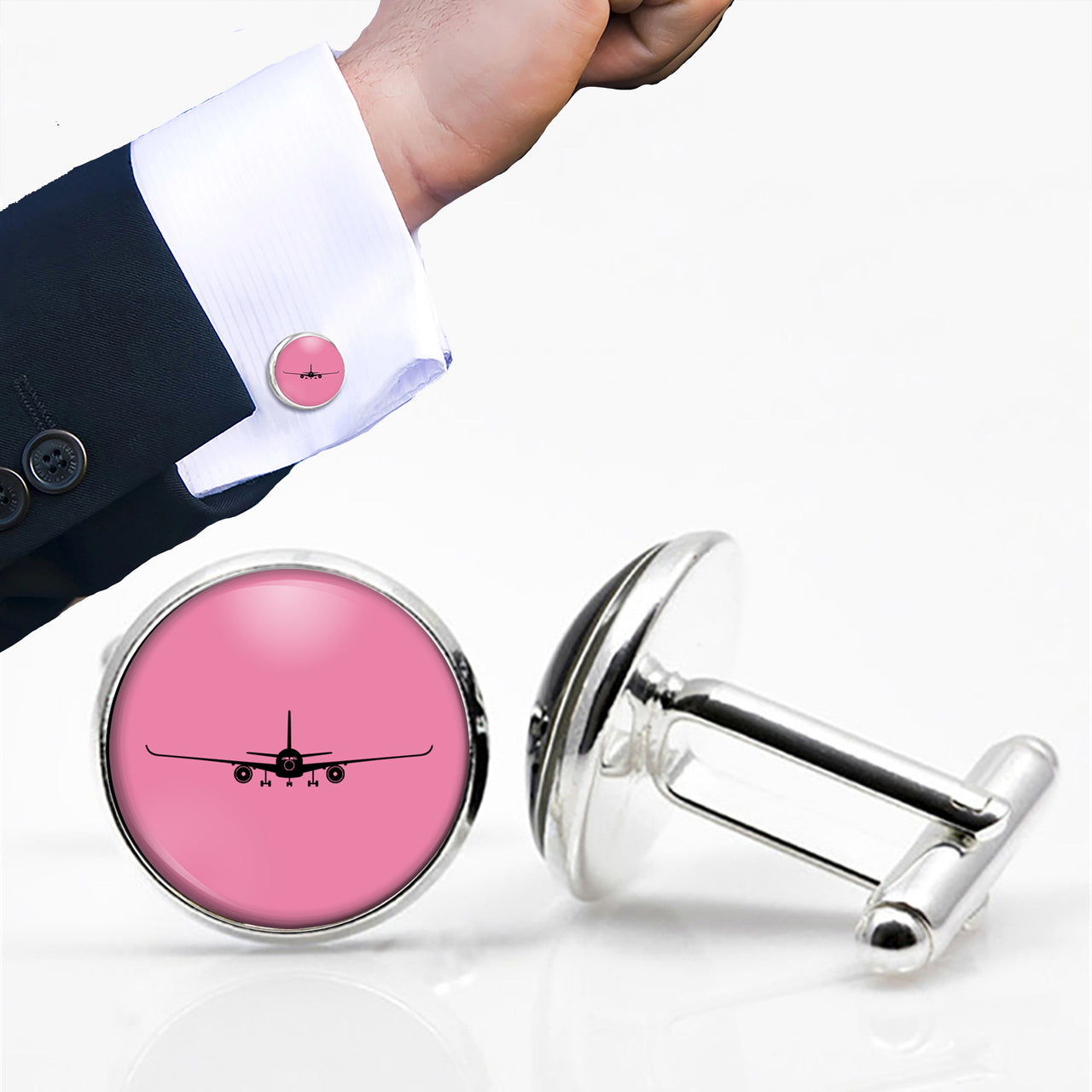 Airbus A350 Silhouette Designed Cuff Links