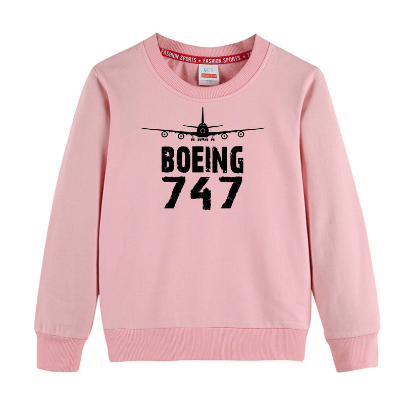 Boeing 747 & Plane Designed "CHILDREN" Sweatshirts