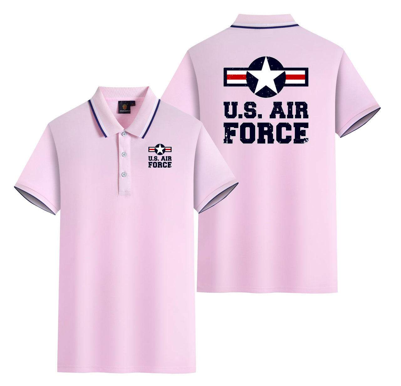 US Air Force Designed Stylish Polo T-Shirts (Double-Side)