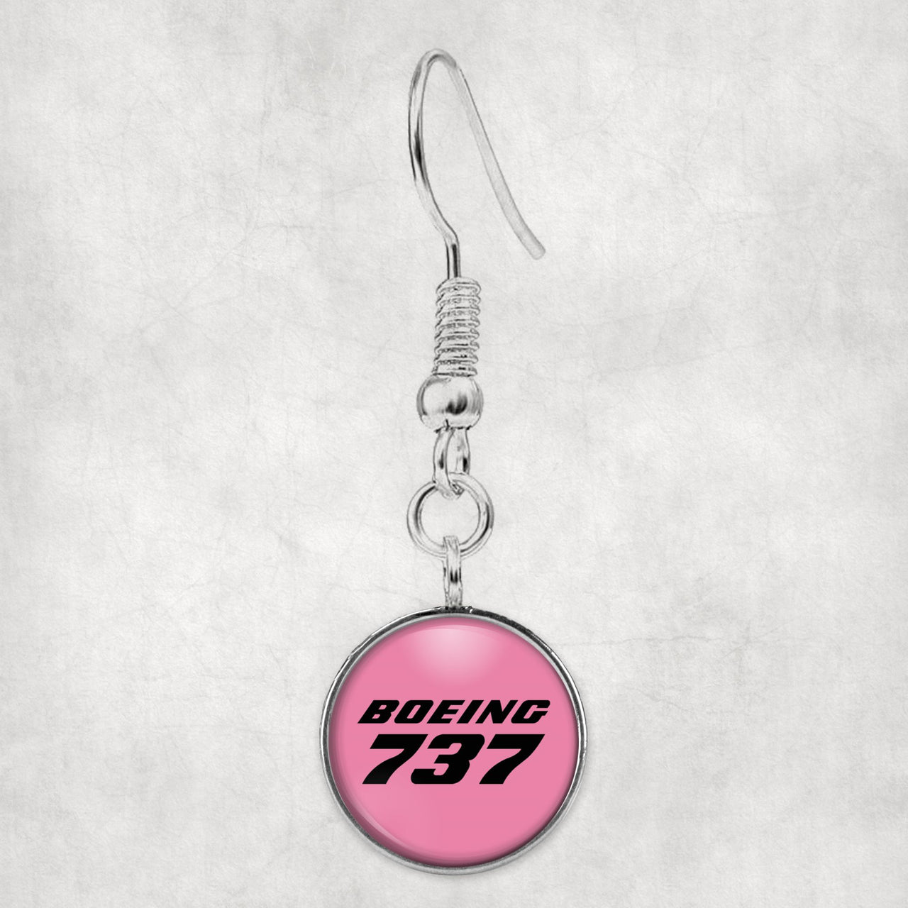 Boeing 737 & Text Designed Earrings