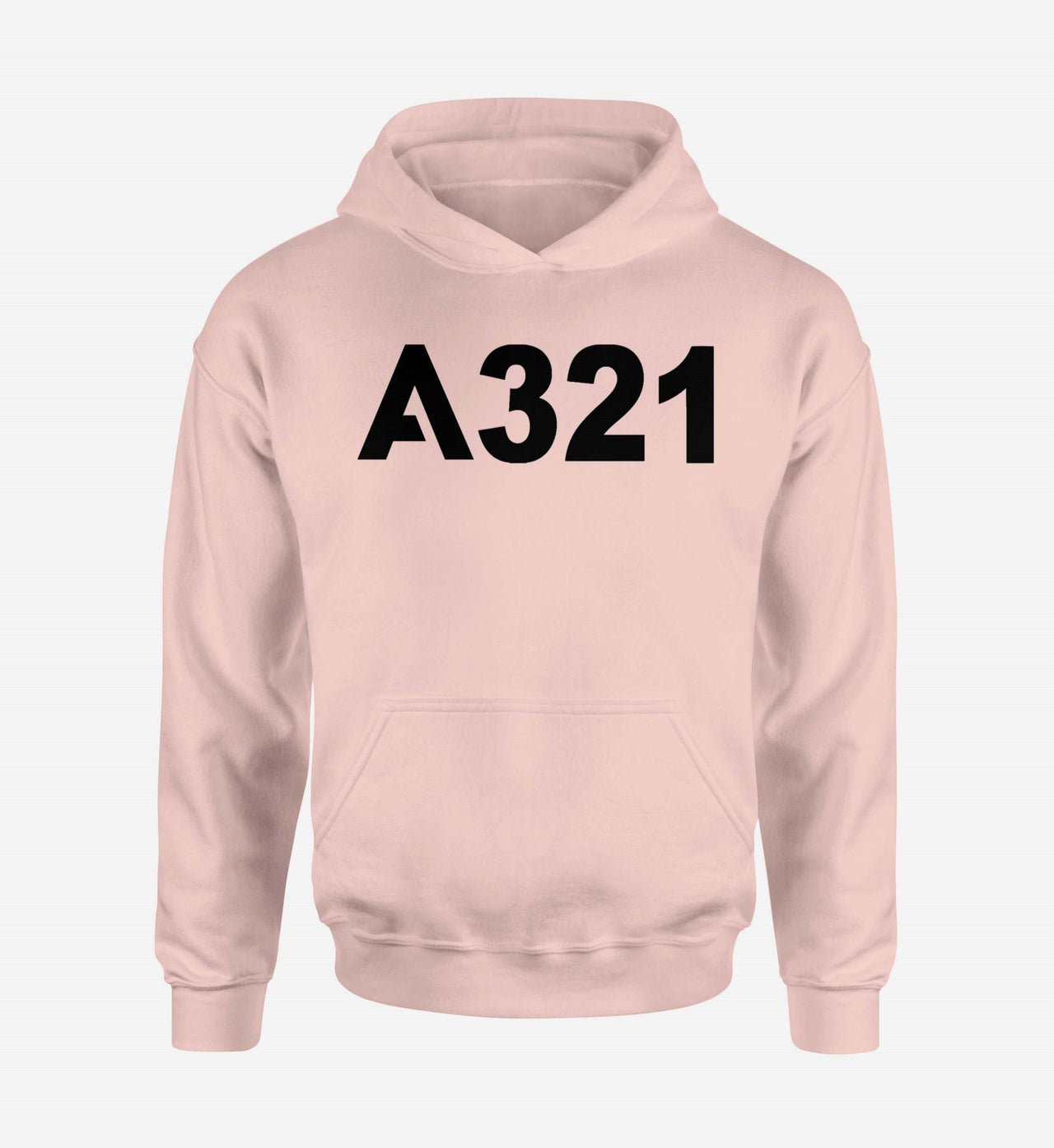 A321 Flat Text Designed Hoodies