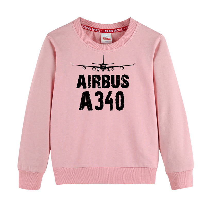 Airbus A340 & Plane Designed "CHILDREN" Sweatshirts