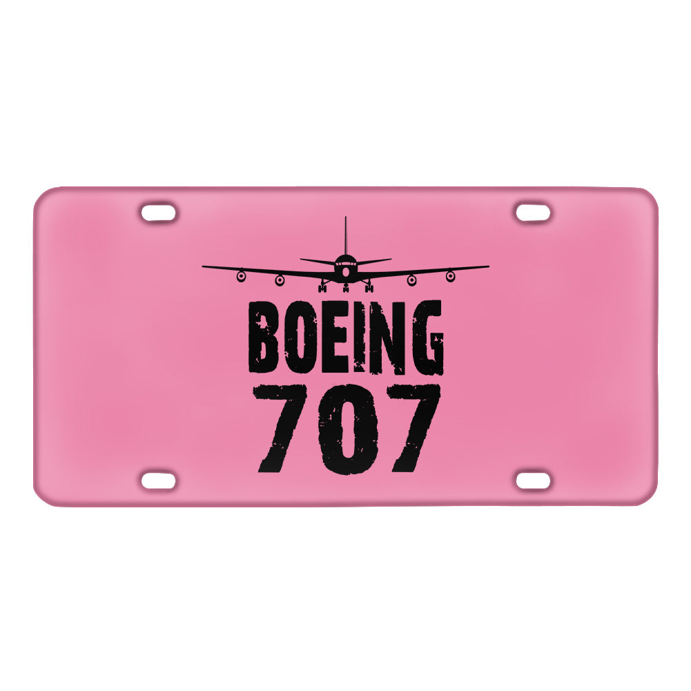 Boeing 707 & Plane Designed Metal (License) Plates