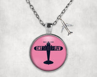 Thumbnail for Eat Sleep Fly & Propeller Designed Necklaces