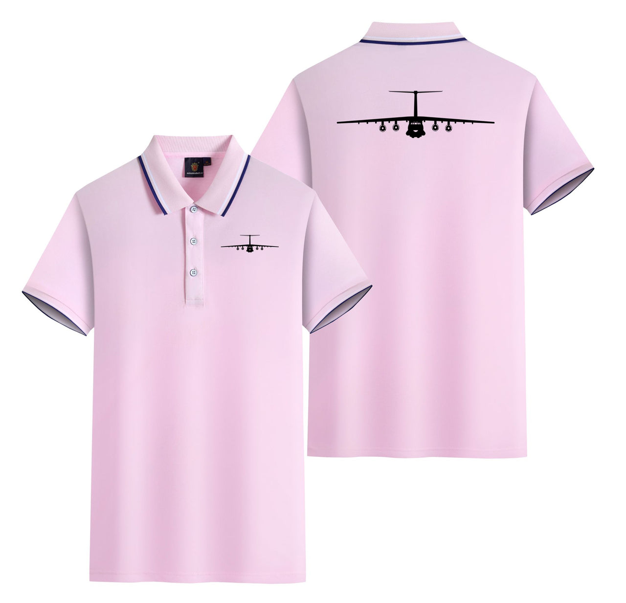 Ilyushin IL-76 Silhouette Designed Stylish Polo T-Shirts (Double-Side)