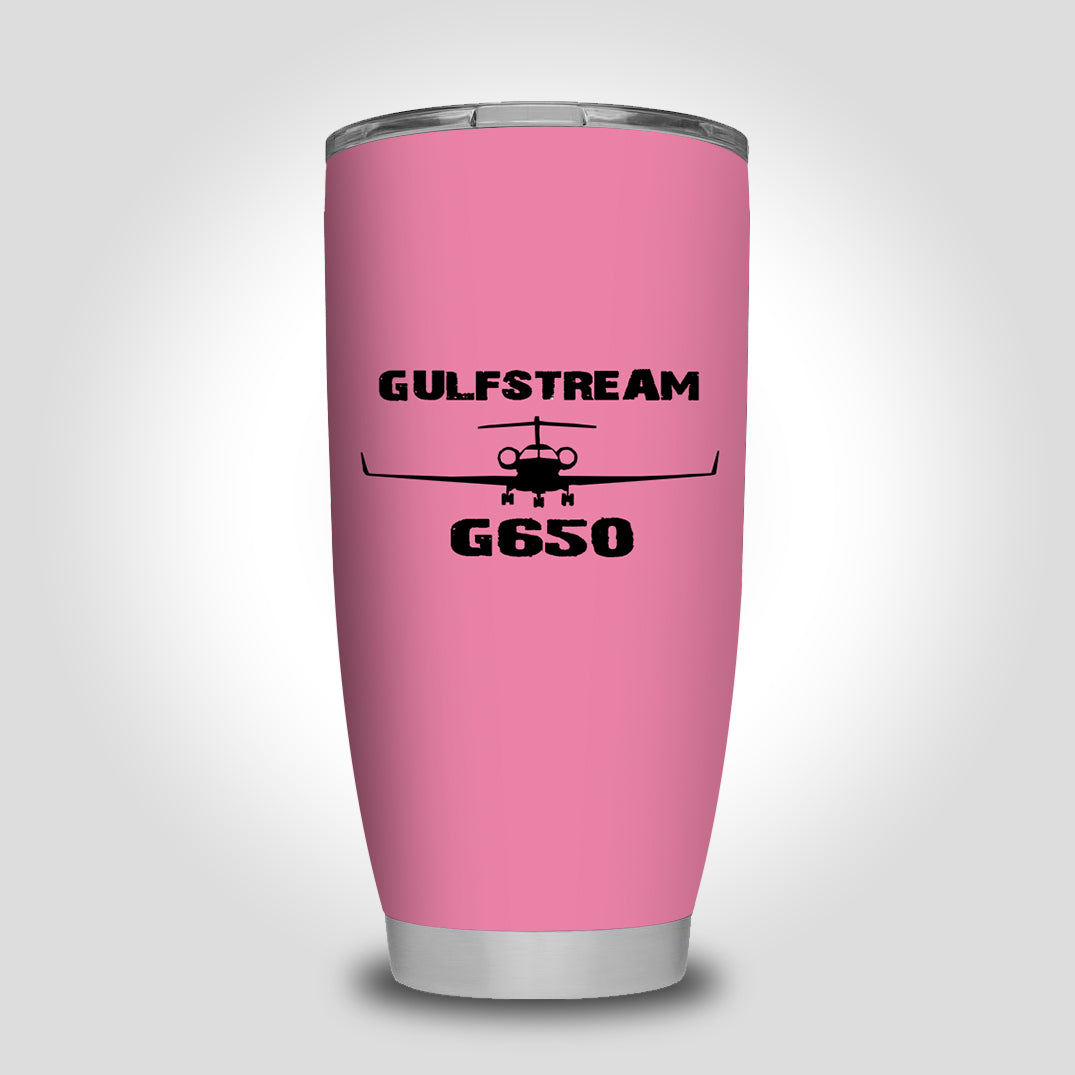 Gulfstream G650 & Plane Designed Tumbler Travel Mugs