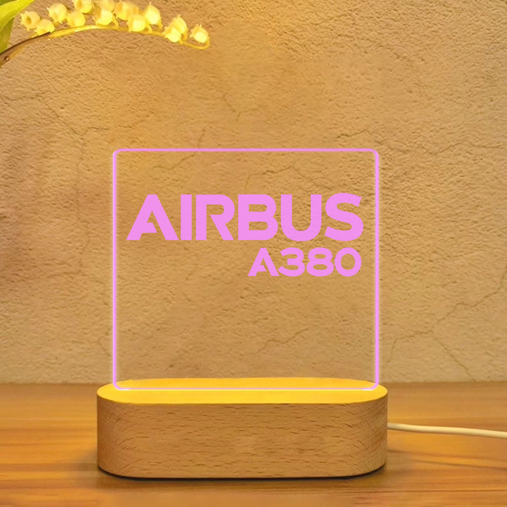 Airbus A380 & Text Designed Night Lamp