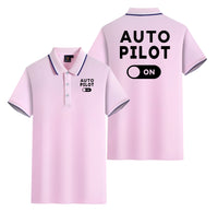 Thumbnail for Auto Pilot ON Designed Stylish Polo T-Shirts (Double-Side)