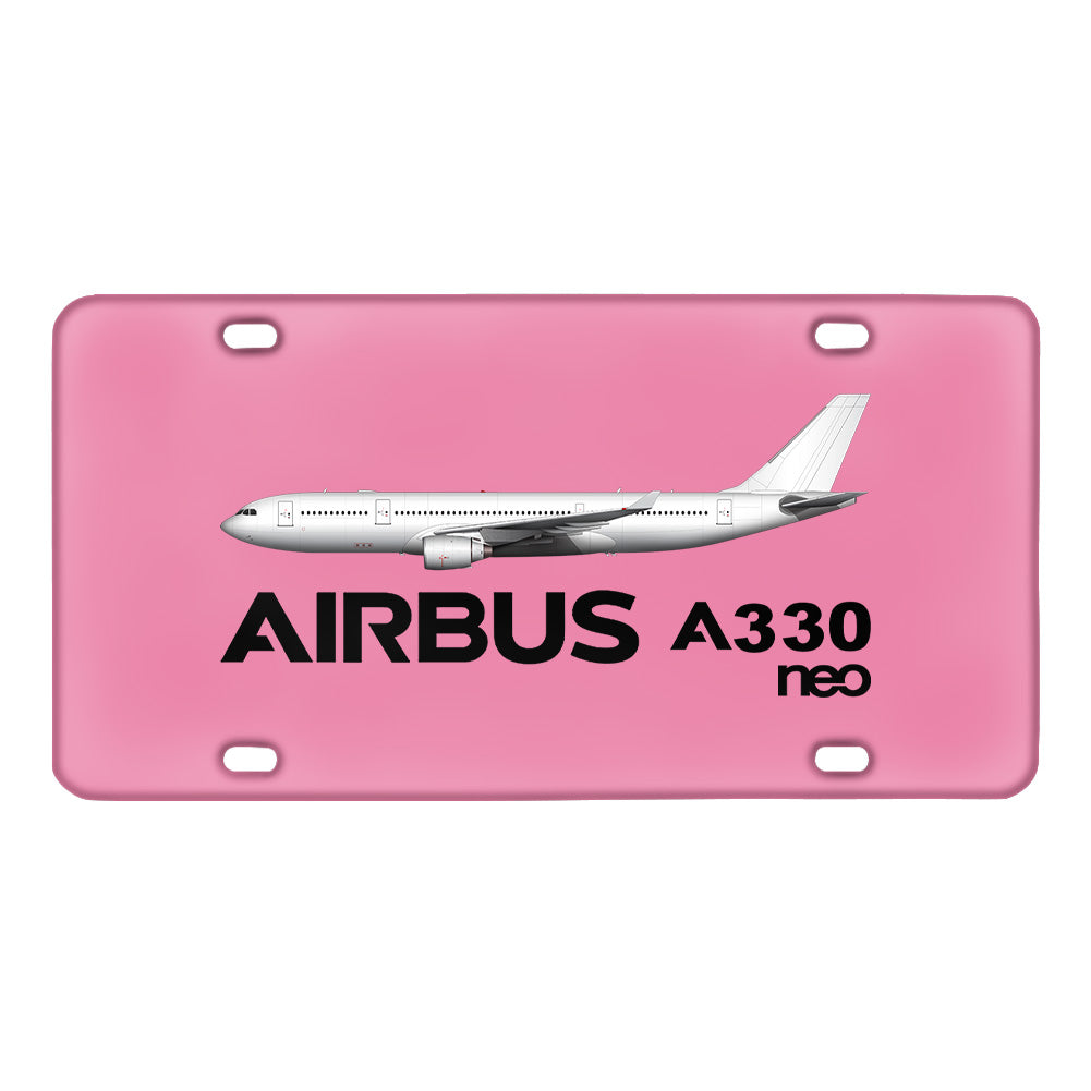 The Airbus A330neo Designed Metal (License) Plates