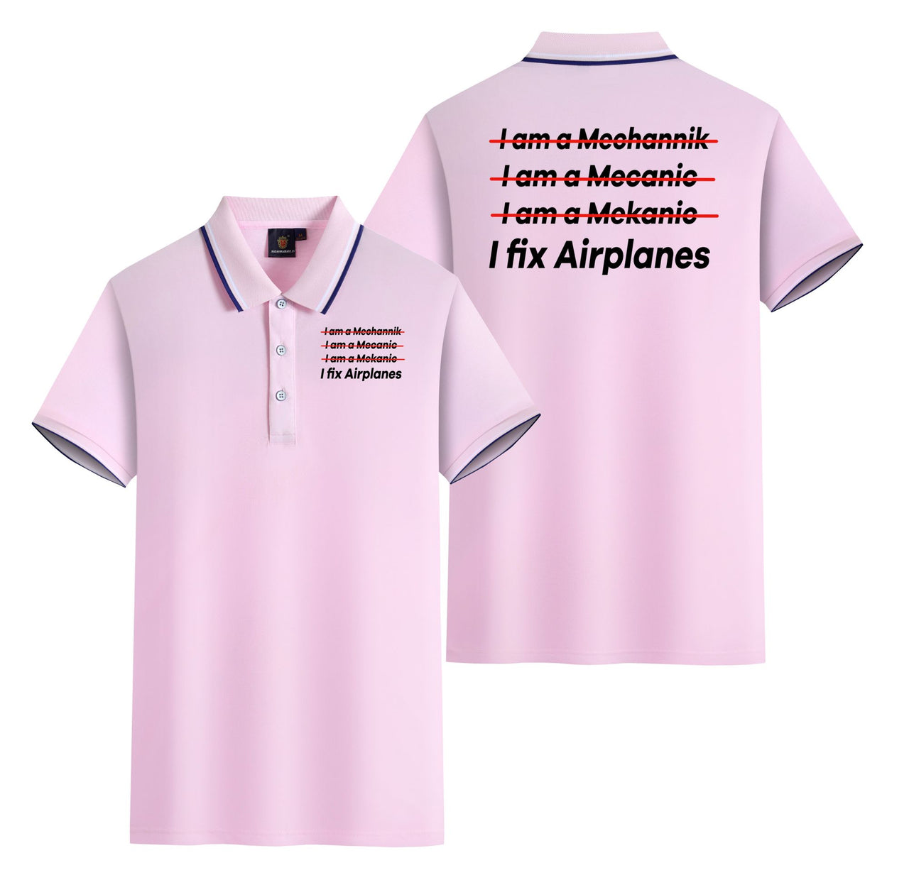 I Fix Airplanes Designed Stylish Polo T-Shirts (Double-Side)