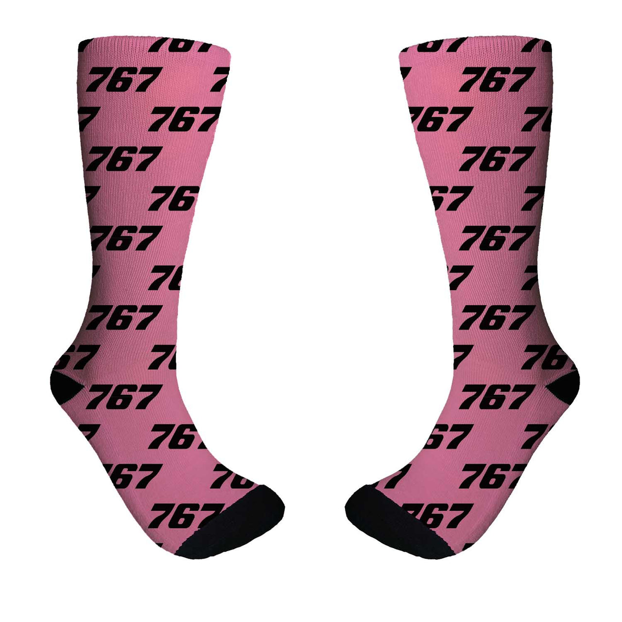 767 Flat Text Designed Socks