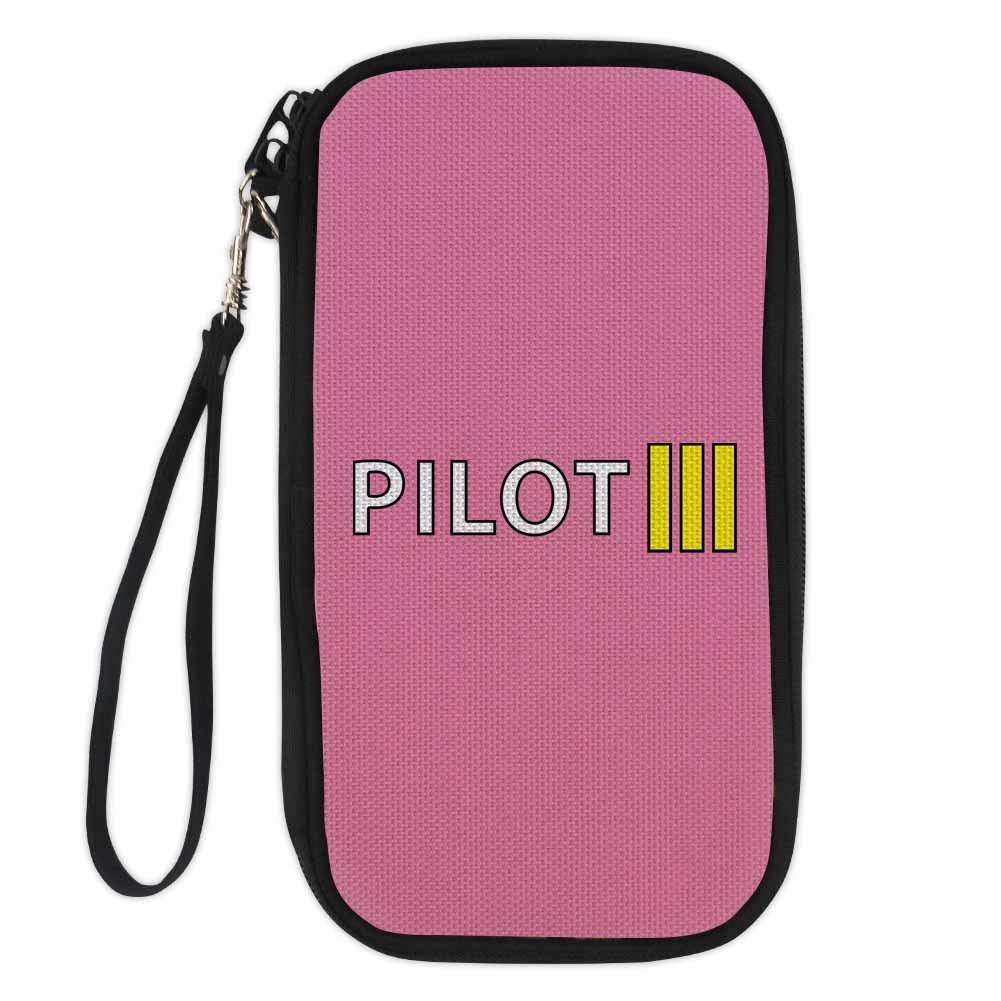 Pilot & Stripes (3 Lines) Designed Travel Cases & Wallets