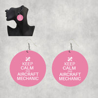 Thumbnail for Aircraft Mechanic Designed Wooden Drop Earrings