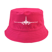 Thumbnail for McDonnell Douglas MD-11 Silhouette Plane Designed Summer & Stylish Hats