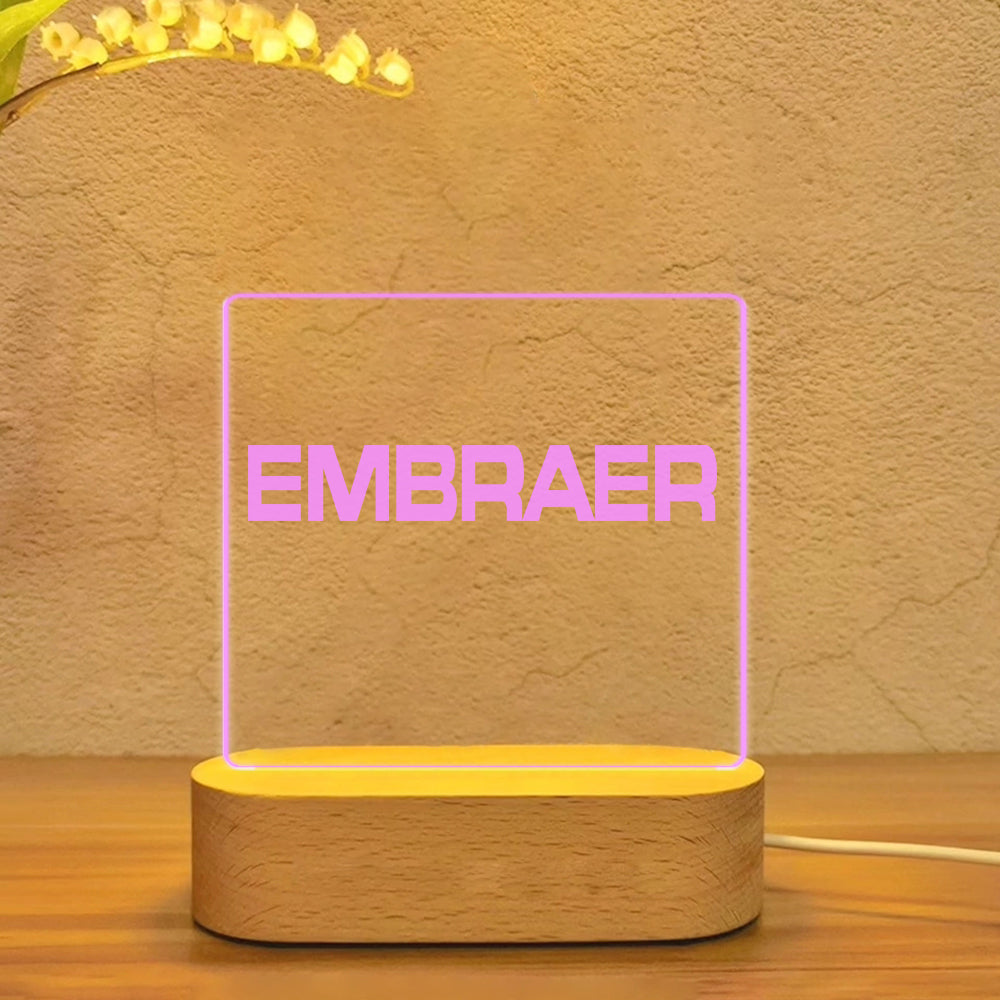 Embraer & Text Designed Night Lamp