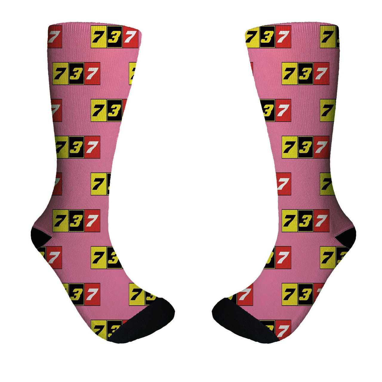 Flat Colourful 737 Designed Socks