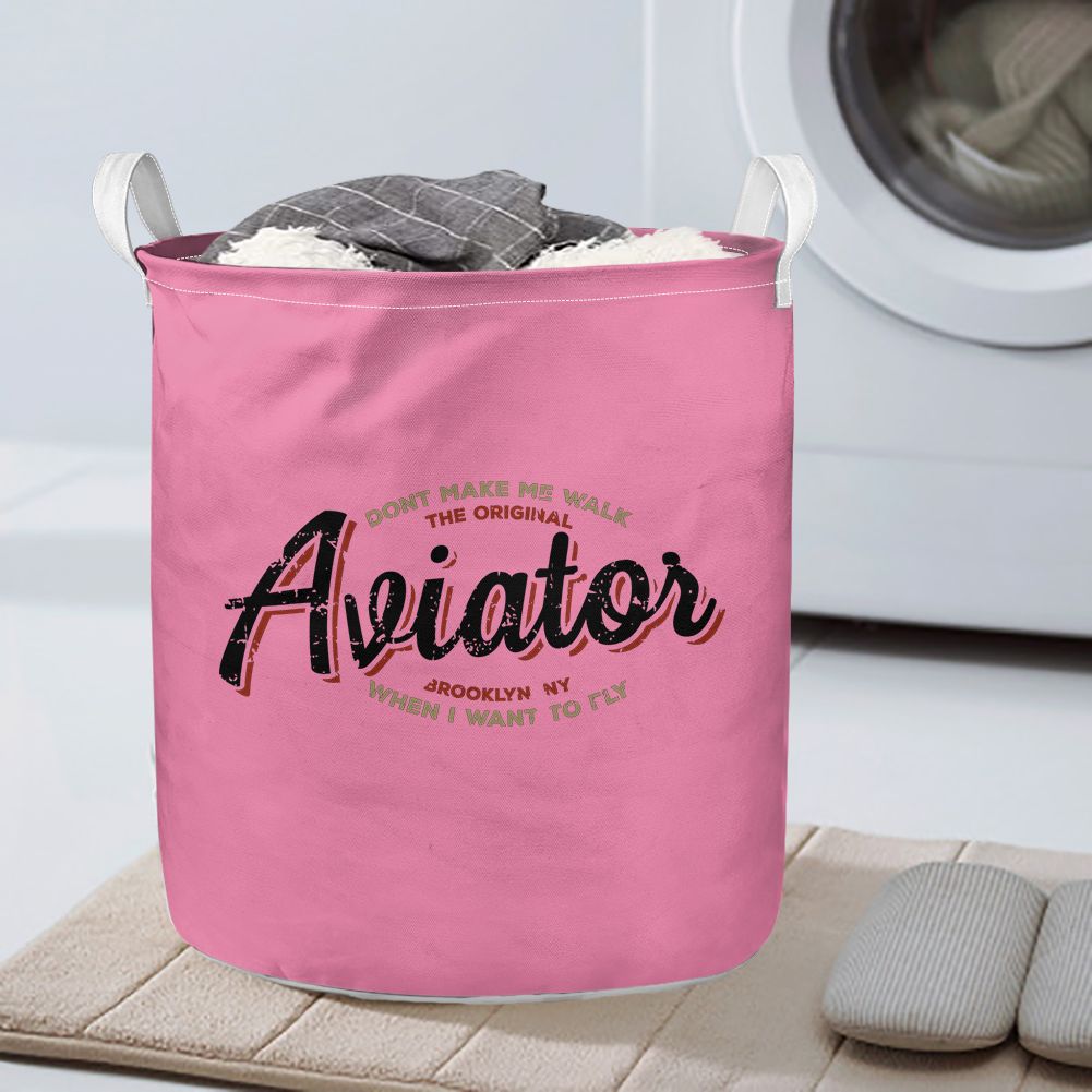 Aviator - Dont Make Me Walk Designed Laundry Baskets