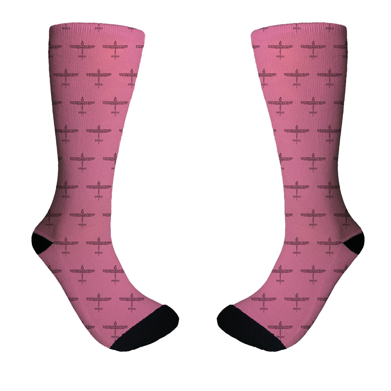 Propeller Shape Aviation Alphabet Designed Socks