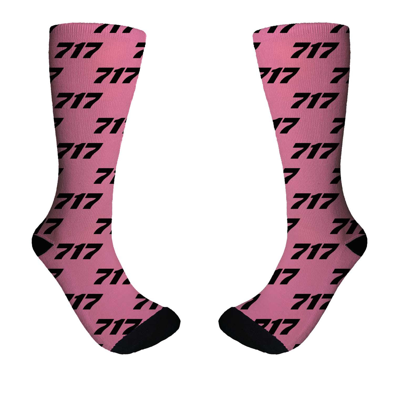 717 Flat Text Designed Socks