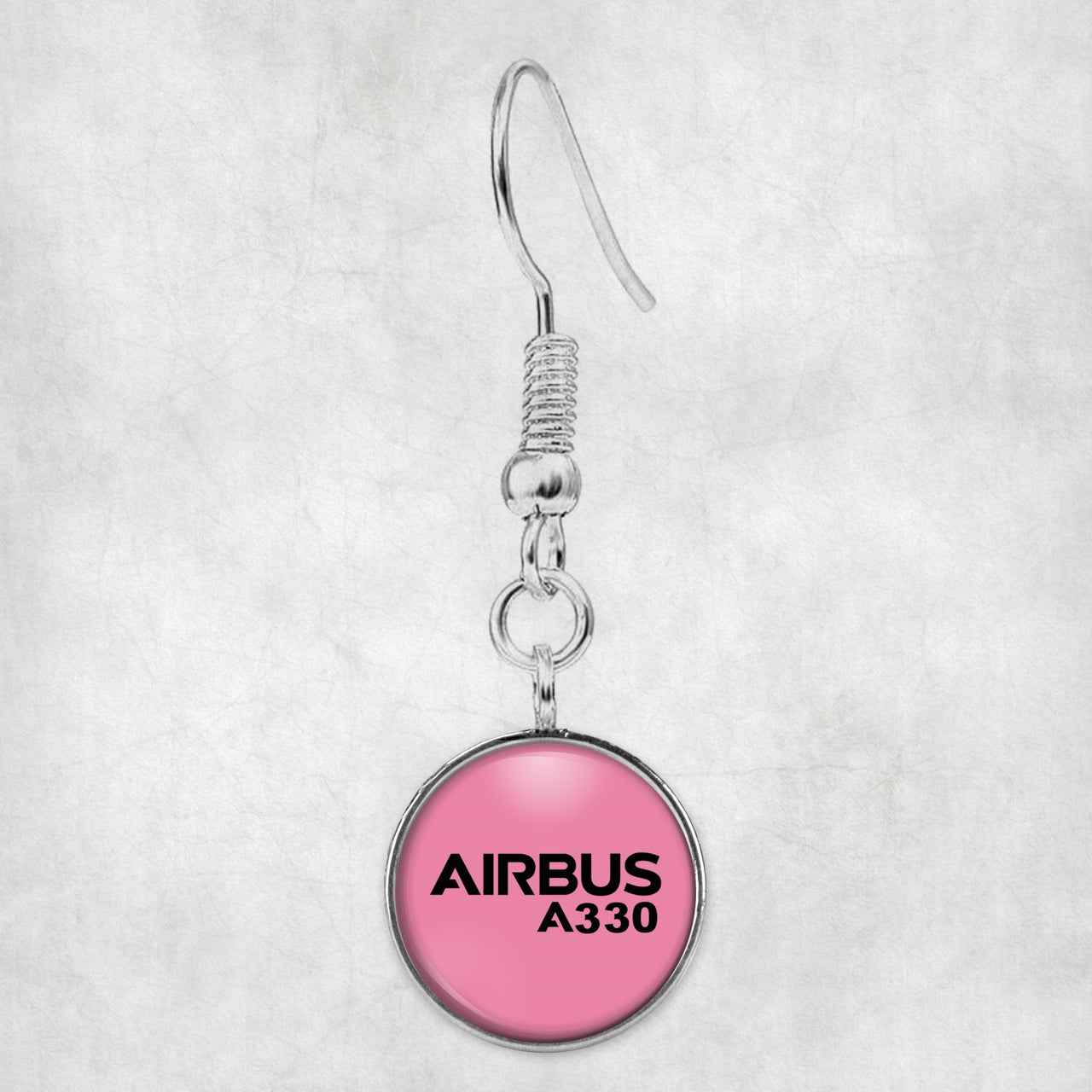 Airbus A330 & Text Designed Earrings