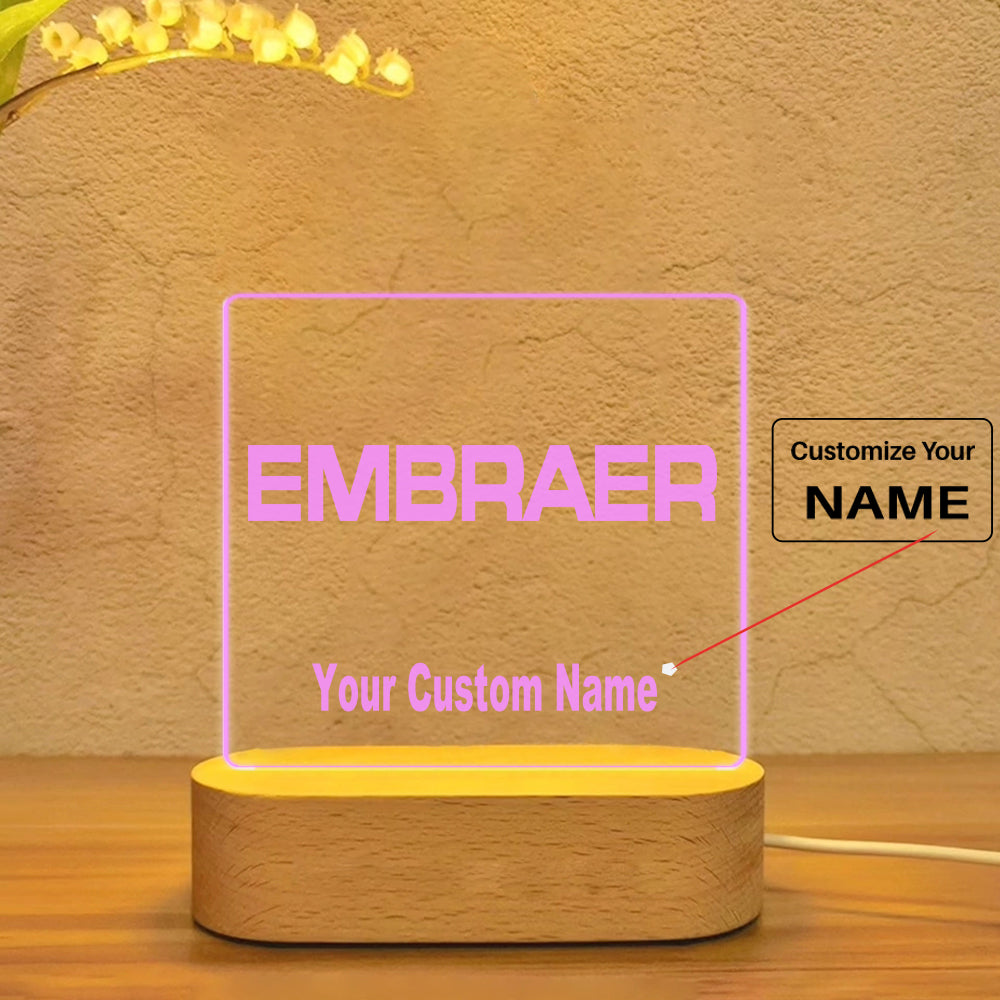 Embraer & Text Designed Night Lamp