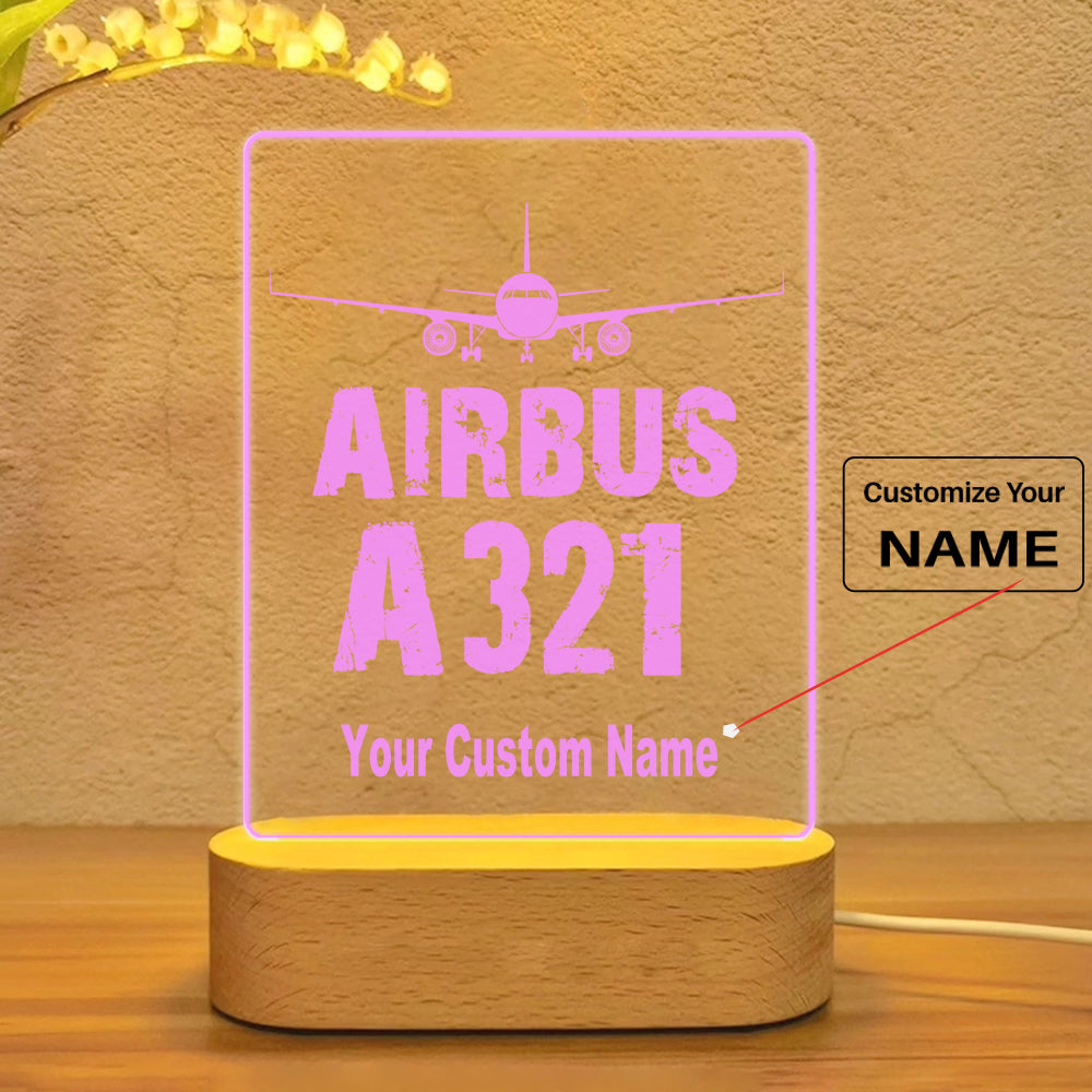 Airbus A321 & Plane Designed Night Lamp