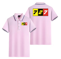 Thumbnail for Flat Colourful 727 Designed Stylish Polo T-Shirts (Double-Side)