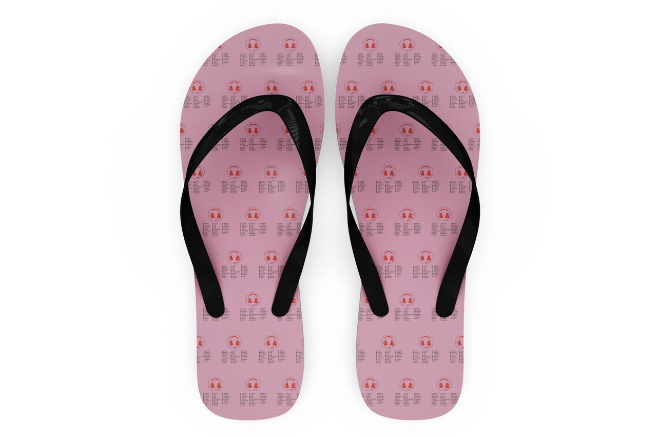 Aviation Alphabet 3 Designed Slippers (Flip Flops)