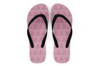 Thumbnail for Aviation Alphabet 3 Designed Slippers (Flip Flops)