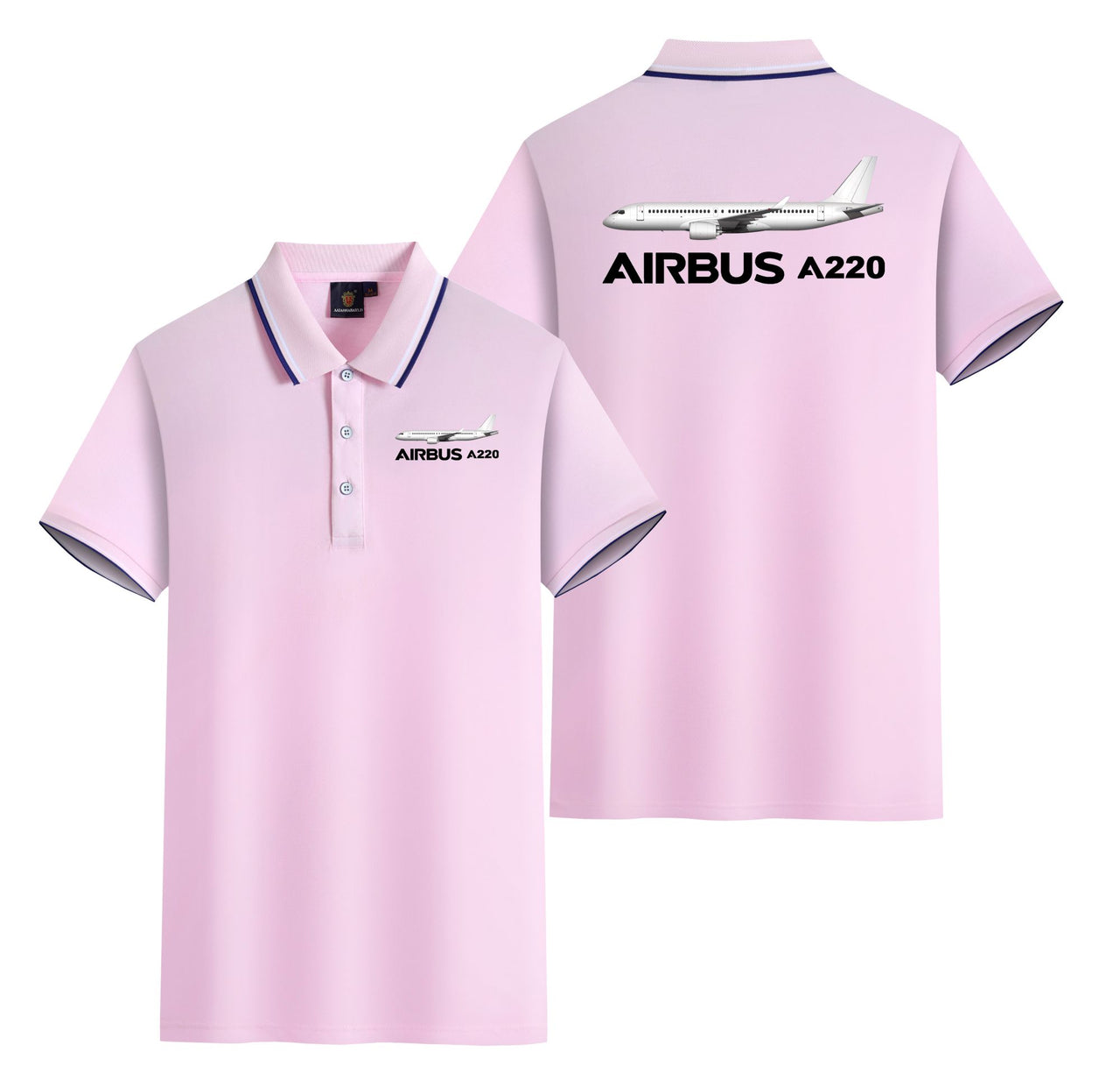 The Airbus A220 Designed Stylish Polo T-Shirts (Double-Side)