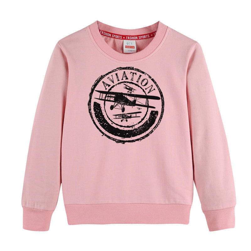 Aviation Lovers Designed "CHILDREN" Sweatshirts